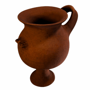 Olla con Pedestal Anaranjada